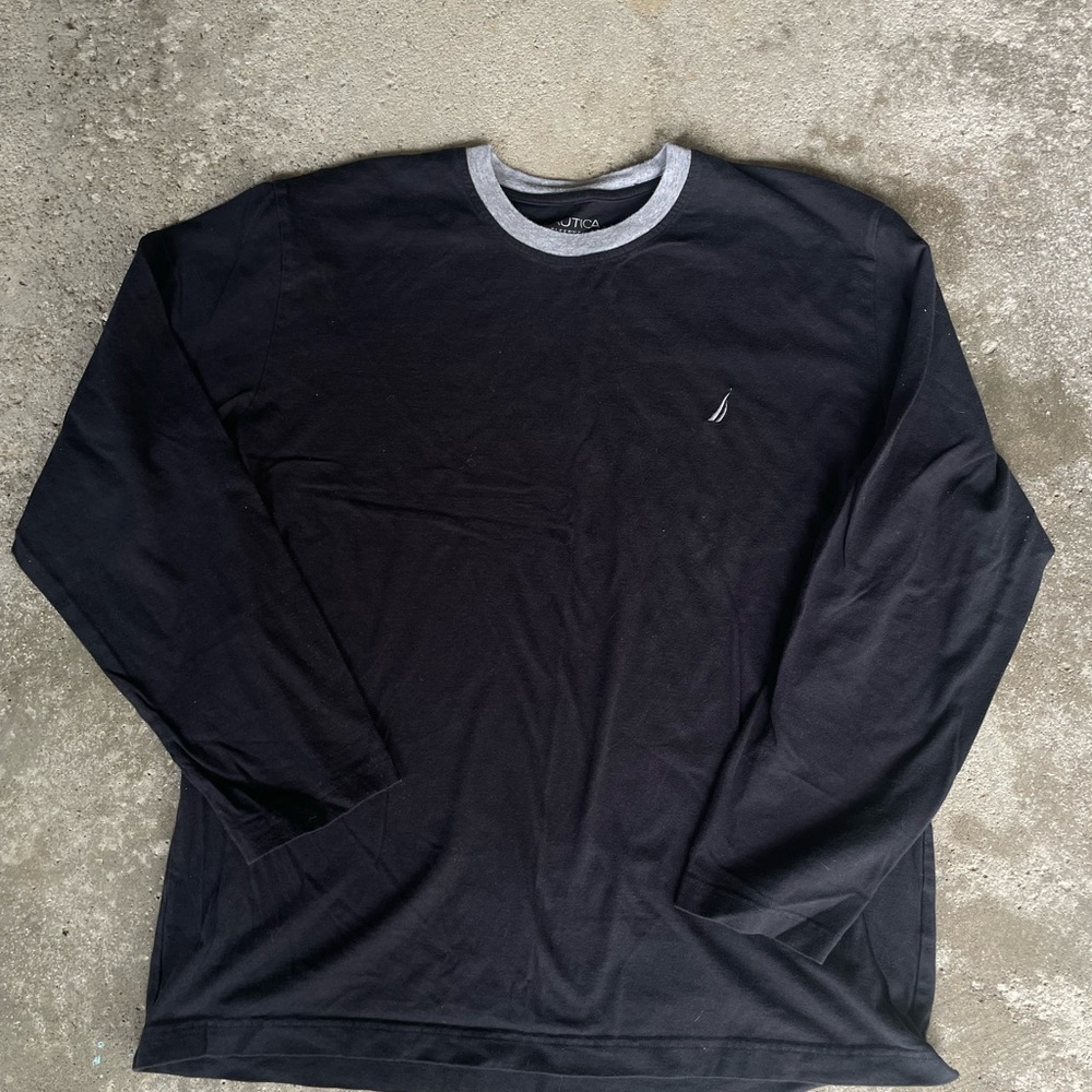 Men's Black Nautica Long Sleeve Shirt